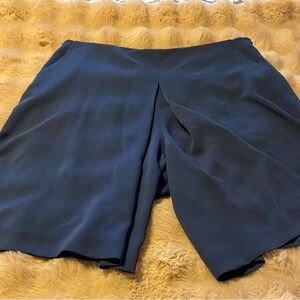 Ralph Lauren Dark Blue Inverted Pleated Front Culottes Gaucho Shorts size 14